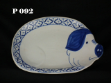 Thailand ceramic dish  plate pig shape